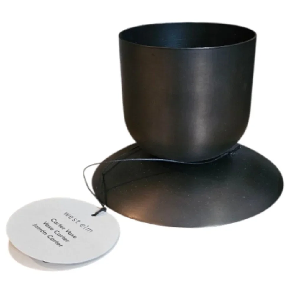 West Elm - Carter Oil Rubbed Bronze Small Metal Vase, NIB